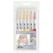 Kuretake / ZIG Színes ecsetfilc készlet - Pale colors I - Clean colors Real Brush (6 db)