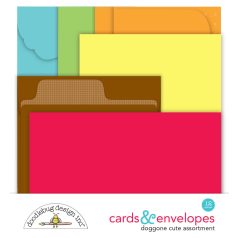   Doodlebug Design Üdvözlőlap készlet  - Doggone Cute - Cards & Envelopes (1 csomag)