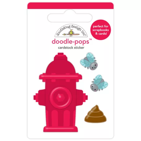 Doodlebug Design Díszítőelem  - Doggone Cute - Rest Stop - Doodle-Pops (1 db)