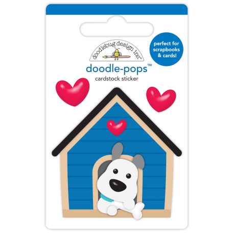 Doodlebug Design Díszítőelem  - Doggone Cute - Happy Home - Doodle-Pops (1 db)