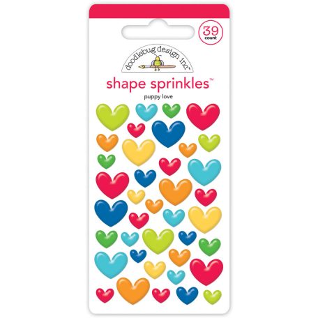 Doodlebug Design Díszítőelem  - Doggone Cute - Puppy Love - Shape Sprinkles (1 csomag)