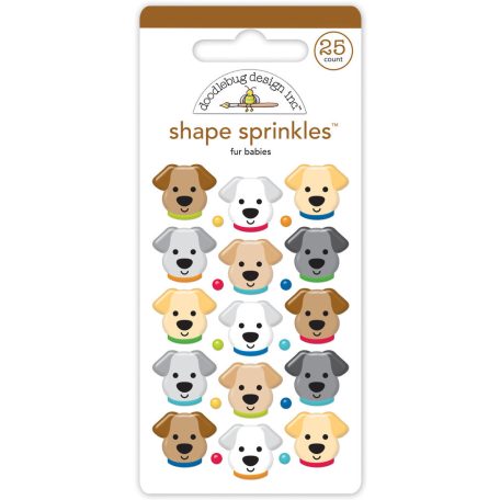 Doodlebug Design Díszítőelem  - Doggone Cute - Fur Babies - Shape Sprinkles (1 csomag)