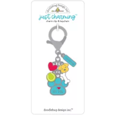   Doodlebug Design Kulccstartó  - Doggone Cute - I Love My Dog - Just Charming Clip & Keychain (1 db)