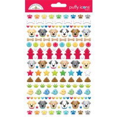   Doodlebug Design Pufi matrica  - Doggone Cute - Puffy Icons Stickers (1 db)