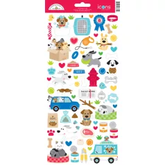   Doodlebug Design Matrica  - Doggone Cute - Icons Stickers (1 ív)