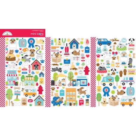 Doodlebug Design Matrica  - Doggone Cute - Mini Icons Stickers (3 ív)