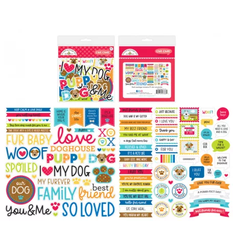 Doodlebug Design Kivágatok  - Doggone Cute - Chit Chat (1 csomag)