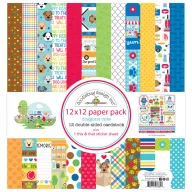   Doodlebug Design Papírkészlet 12" (30 cm) - Doggone Cute - Kétoldalas - Paper Pad (1 csomag)