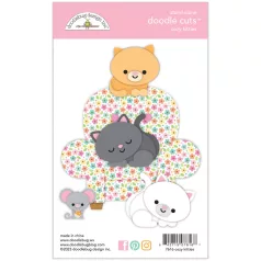   Doodlebug Design Vágósablon  - Pretty Kitty - Doodle Cuts (1 csomag)