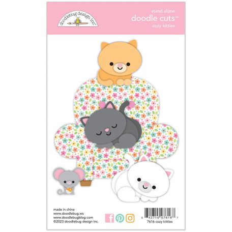 Doodlebug Design Vágósablon  - Pretty Kitty - Doodle Cuts (1 csomag)