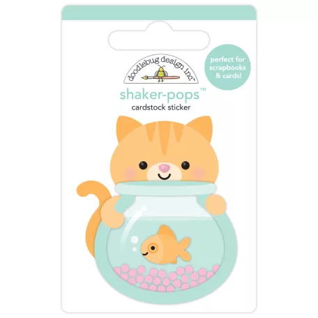 Doodlebug Design Díszítőelem  - Pretty Kitty - Curious Kitty - Shaker-Pops (1 db)