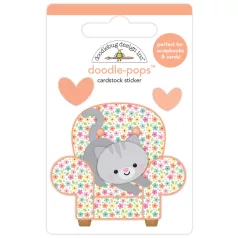   Doodlebug Design Díszítőelem  - Pretty Kitty - Cozy Kitty - Doodle-Pops (1 db)