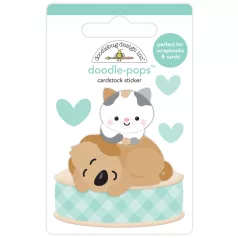   Doodlebug Design Díszítőelem  - Pretty Kitty - Best Friends - Doodle-Pops (1 db)