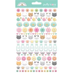   Doodlebug Design Pufi matrica  - Pretty Kitty - Puffy Icons Stickers (1 db)
