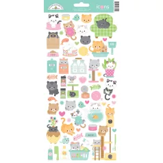   Doodlebug Design Matrica  - Pretty Kitty - Icons Stickers (1 ív)