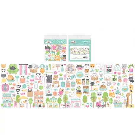 Doodlebug Design Kivágatok  - Pretty Kitty - Odds & Ends (1 csomag)
