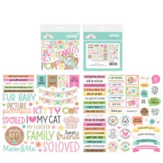   Doodlebug Design Kivágatok  - Pretty Kitty - Chit Chat (1 csomag)