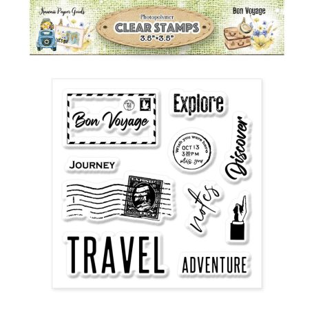 Memory Place Szilikonbélyegző  - Bon Voyage - Kawaii Paper Goods - Stamp Set (1 csomag)