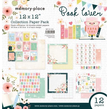 Memory Place Papírkészlet 12" (30 cm) - Book Lover -  - Paper Pack (12 lap)