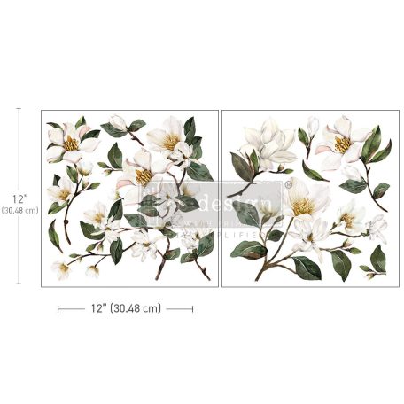 Re-Design with Prima Transzfer fólia 12" (30 cm) - Magnolia Garden - Maxi Transfer (1 csomag)