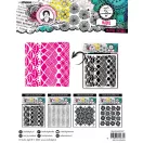 Art by Marlene Stencil  - Playful textures Signature Collection nr.207 - ABM Mask (1 db)