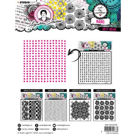 Art by Marlene  Stencil  - Dotty dreams Signature Collection nr.208- ABM Mask (1 db)