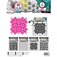   Art by Marlene Stencil  - Flower tile Signature Collection nr.209 - ABM Mask (1 db)