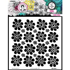   Art by Marlene Stencil  - Flower power Signature Collection nr.210 - ABM Mask (1 db)