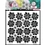 Art by Marlene Stencil  - Flower power Signature Collection nr.210 - ABM Mask (1 db)