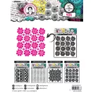 Art by Marlene Stencil  - Flower power Signature Collection nr.210 - ABM Mask (1 db)
