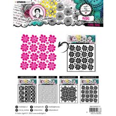   Art by Marlene Stencil  - Flower power Signature Collection nr.210 - ABM Mask (1 db)