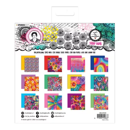 Art by Marlene Scrapbook papírkészlet 12" (30 cm) - Scrap paper Signature Collection nr.30 - ABM Paper Set (12 lap)
