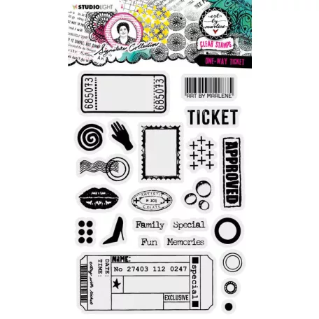 Art by Marlene Szilikonbélyegző  - One-way ticket Signature Collection nr.471 - Art by Marlene - ABM Clear Stamp (1 csomag)