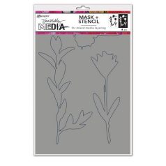   Ranger Ink Stencil - Growing Mask - Dina Wakley - Media Stencils (1 db)