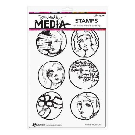 Ranger Ink Gumibélyegző - Circled - Dina Wakley - Media cling stamp (1 csomag)