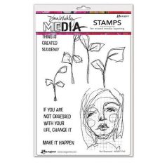   Ranger Ink Gumibélyegző - Church Doodles - Dina Wakley - Media cling stamp (1 csomag)