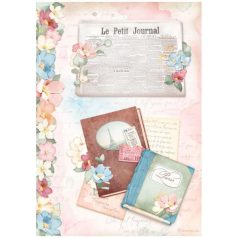   Stamperia Rizspapír A4 - Create Happiness Oh lá lá - Le Petit Journal - Rice Paper (1 ív)