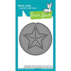   Lawn Fawn Vágósablon LF3141 - embroidery hoop star add-on - Lawn Cuts (1 csomag)