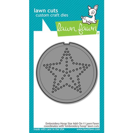 Lawn Fawn Vágósablon LF3141 - embroidery hoop star add-on - Lawn Cuts (1 csomag)