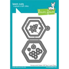  Lawn Fawn Vágósablon LF2926 - honeycomb shaker gift tag - Lawn Cuts (1 csomag)