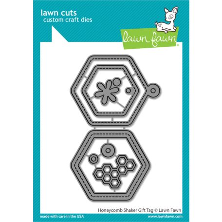 Lawn Fawn Vágósablon LF2926 - honeycomb shaker gift tag - Lawn Cuts (1 csomag)