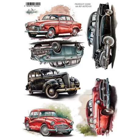 Alchemy of Art Rizspapír A4 - Simple Beautiful - Cars - Rice Paper (1 ív)