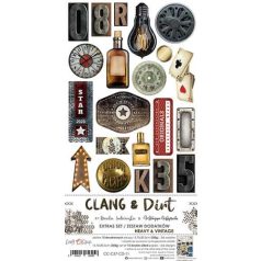   Craft O'Clock Kivágóív - Clang And Dirt - Heavy and Vintage - Extras to Cut Set (1 csomag)