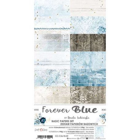 Craft O'Clock Papírkészlet 6"x15" (15cm x 30 cm) - Forever Blue - Basic Paper Set (1 csomag)