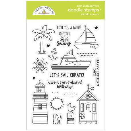 Doodlebug Design Szilikonbélyegző  - Seaside Summer - Doodle Stamps (1 csomag)