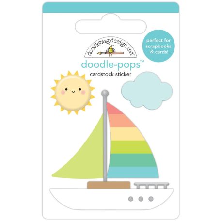 Doodlebug Design Díszítőelem  - Seaside Summer - Sail-ebrate Good Times - Doodle-Pops (1 db)