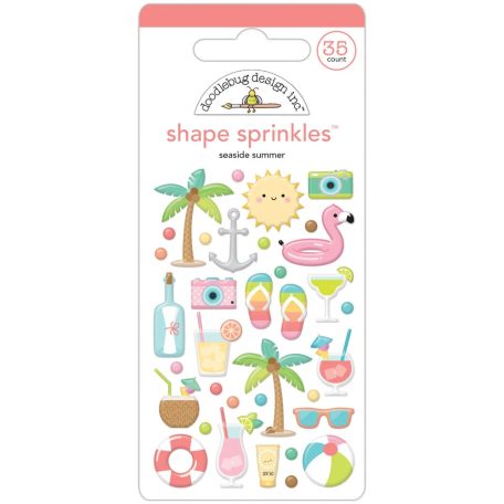 Doodlebug Design Díszítőelem  - Seaside Summer - Summer Assortment - Shape Sprinkles (1 csomag)