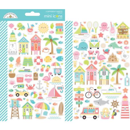 Doodlebug Design Matrica  - Seaside Summer - Mini Icons Stickers (3 ív)