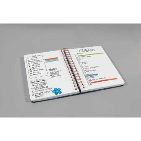 Sigel Spirálkötésű Bullet journal A5 - Pontrácsos - Brush Marks - Jolie spiral notebook (120 lap)