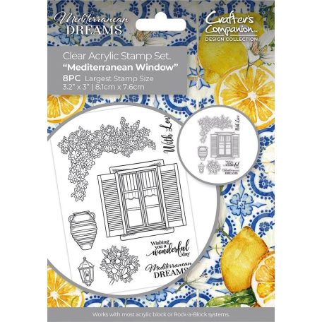 Crafter's Companion Szilikonbélyegző  - Mediterranean Dreams - Mediterranean Window - Clear Stamp (1 csomag)
